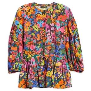 Stine Goya Ferrah Floral Balloon Sleeve Top